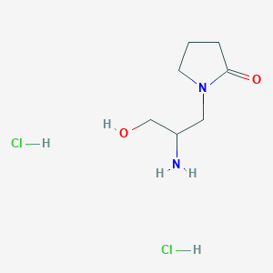 1-(2-Amino-3-hydroxypropyl)pyrrolidin-2-one;dihydrochloride