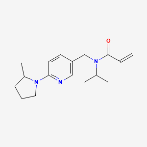 molecular formula C17H25N3O B2788947 N-[[6-(2-Methylpyrrolidin-1-yl)pyridin-3-yl]methyl]-N-propan-2-ylprop-2-enamide CAS No. 2125396-32-7