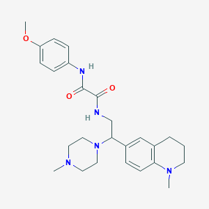 N1-(4-methoxyphenyl)-N2-(2-(1-methyl-1,2,3,4-tetrahydroquinolin-6-yl)-2-(4-methylpiperazin-1-yl)ethyl)oxalamide