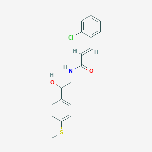 (E)-3-(2-chlorophenyl)-N-(2-hydroxy-2-(4-(methylthio)phenyl)ethyl)acrylamide