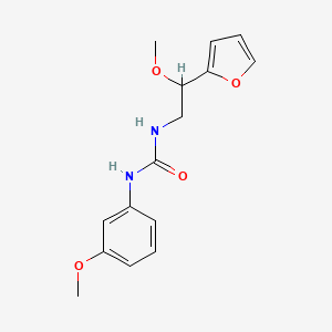 molecular formula C15H18N2O4 B2788963 1-(2-(Furan-2-yl)-2-methoxyethyl)-3-(3-methoxyphenyl)urea CAS No. 1795472-80-8