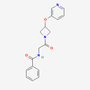 molecular formula C17H17N3O3 B2788966 N-(2-oxo-2-(3-(pyridin-3-yloxy)azetidin-1-yl)ethyl)benzamide CAS No. 1903113-18-7