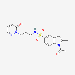 1-acetyl-2-methyl-N-(3-(6-oxopyridazin-1(6H)-yl)propyl)indoline-5-sulfonamide