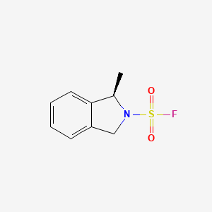 molecular formula C9H10FNO2S B2788978 (1R)-1-Methyl-1,3-dihydroisoindole-2-sulfonyl fluoride CAS No. 2411177-35-8