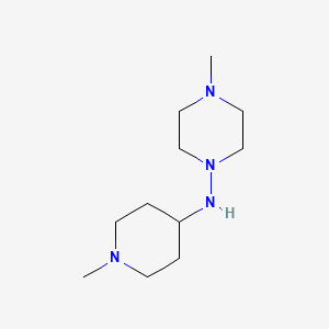 molecular formula C11H24N4 B2788981 4-methyl-N-(1-methylpiperidin-4-yl)piperazin-1-amine CAS No. 416863-70-2