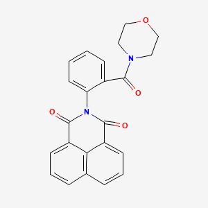 molecular formula C23H18N2O4 B2788987 2-[2-(morpholin-4-ylcarbonyl)phenyl]-1H-benzo[de]isoquinoline-1,3(2H)-dione CAS No. 313959-67-0