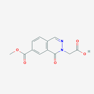 molecular formula C12H10N2O5 B2789003 2-(7-Methoxycarbonyl-1-oxophthalazin-2-yl)acetic acid CAS No. 2567502-98-9