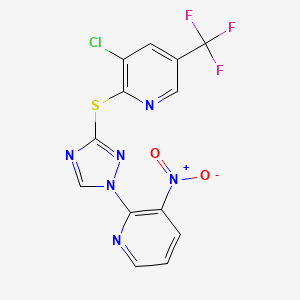 3-chloro-2-{[1-(3-nitro-2-pyridinyl)-1H-1,2,4-triazol-3-yl]sulfanyl}-5-(trifluoromethyl)pyridine