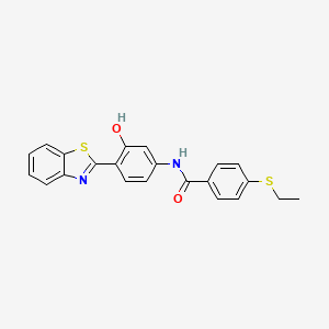 N-(4-(benzo[d]thiazol-2-yl)-3-hydroxyphenyl)-4-(ethylthio)benzamide