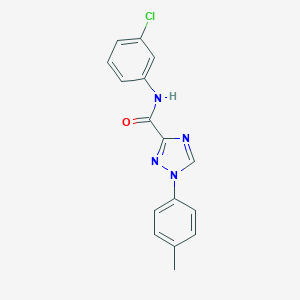 molecular formula C16H13ClN4O B278901 N-(3-chlorophenyl)-1-(4-methylphenyl)-1H-1,2,4-triazole-3-carboxamide 