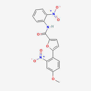 molecular formula C18H13N3O7 B2789011 5-(4-methoxy-2-nitrophenyl)-N-(2-nitrophenyl)furan-2-carboxamide CAS No. 887347-92-4