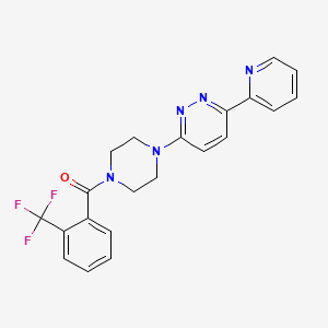 [4-(6-Pyridin-2-ylpyridazin-3-YL)piperazin-1-YL]-(2-trifluoromethylphenyl)methanone