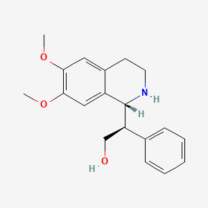 (R*)-2-((R*)-6,7-Dimethoxy-1,2,3,4-tetrahydro-isoquinolin-1-yl)-2-phenyl-ethanol