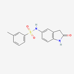 molecular formula C15H14N2O3S B2789022 3-methyl-N-(2-oxoindolin-5-yl)benzenesulfonamide CAS No. 921538-94-5