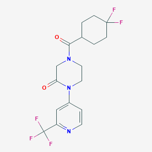 4-(4,4-Difluorocyclohexanecarbonyl)-1-[2-(trifluoromethyl)pyridin-4-yl]piperazin-2-one