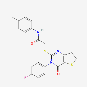 N-(4-ethylphenyl)-2-((3-(4-fluorophenyl)-4-oxo-3,4,6,7-tetrahydrothieno[3,2-d]pyrimidin-2-yl)thio)acetamide