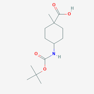 molecular formula C13H23NO4 B2789044 4-((tert-Butoxycarbonyl)amino)-1-methylcyclohexanecarboxylic acid CAS No. 1262406-79-0