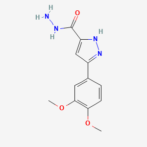 3-(3,4-dimethoxyphenyl)-1H-pyrazole-5-carbohydrazide