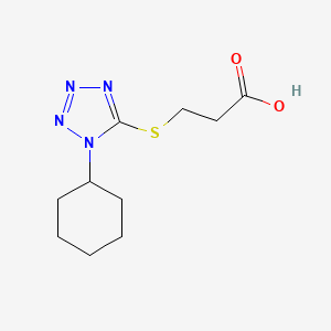molecular formula C10H16N4O2S B2789049 3-[(1-Cyclohexyl-1h-tetraazol-5-yl)sulfanyl]propanoic acid CAS No. 346704-01-6