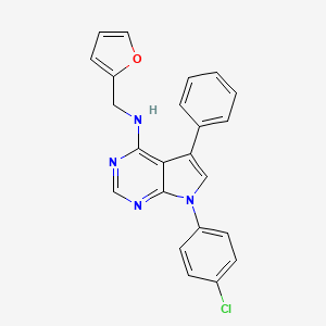 7-(4-chlorophenyl)-N-(furan-2-ylmethyl)-5-phenyl-7H-pyrrolo[2,3-d]pyrimidin-4-amine