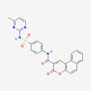 molecular formula C25H18N4O5S B2789055 N-{4-[(4-methylpyrimidin-2-yl)sulfamoyl]phenyl}-3-oxo-3H-benzo[f]chromene-2-carboxamide CAS No. 459413-94-6