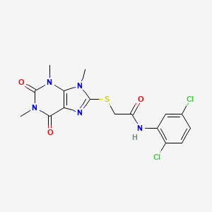 N-(2,5-dichlorophenyl)-2-((1,3,9-trimethyl-2,6-dioxo-2,3,6,9-tetrahydro-1H-purin-8-yl)thio)acetamide