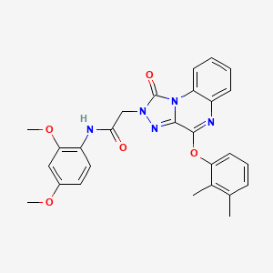 molecular formula C27H25N5O5 B2789058 N-(2,4-dimethoxyphenyl)-2-(4-(2,3-dimethylphenoxy)-1-oxo-[1,2,4]triazolo[4,3-a]quinoxalin-2(1H)-yl)acetamide CAS No. 1190012-79-3