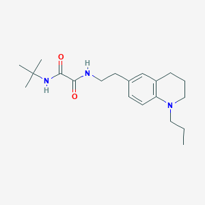 molecular formula C20H31N3O2 B2789061 N1-(tert-butyl)-N2-(2-(1-propyl-1,2,3,4-tetrahydroquinolin-6-yl)ethyl)oxalamide CAS No. 955594-82-8