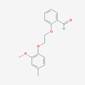 molecular formula C17H18O4 B2789064 2-[2-(2-Methoxy-4-methylphenoxy)ethoxy]benzaldehyde CAS No. 864664-01-7