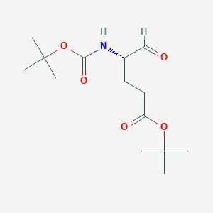 molecular formula C14H25NO5 B2789073 (4S)-4-(tert-Butyloxycarbonylamino)-5-oxopentanoic acid tert-butyl ester CAS No. 211185-89-6