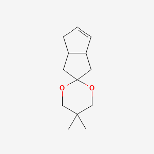 molecular formula C13H20O2 B2789075 5,5-dimethyl-3',3'a,4',6'a-tetrahydro-1'H-spiro[1,3-dioxane-2,2'-pentalene] CAS No. 92007-41-5