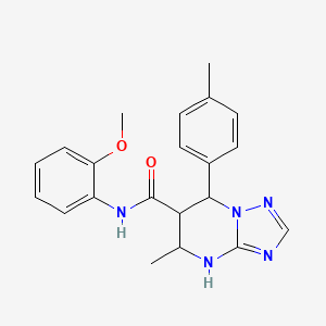 N-(2-methoxyphenyl)-5-methyl-7-(p-tolyl)-4,5,6,7-tetrahydro-[1,2,4]triazolo[1,5-a]pyrimidine-6-carboxamide