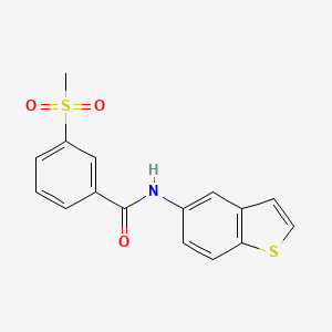 N-(1-benzothiophen-5-yl)-3-methylsulfonylbenzamide