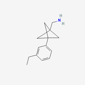 [3-(3-Ethylphenyl)-1-bicyclo[1.1.1]pentanyl]methanamine