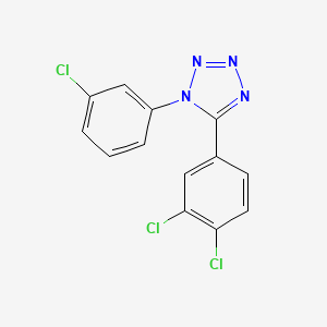 molecular formula C13H7Cl3N4 B2789084 1-(3-chlorophenyl)-5-(3,4-dichlorophenyl)-1H-1,2,3,4-tetraazole CAS No. 219719-64-9