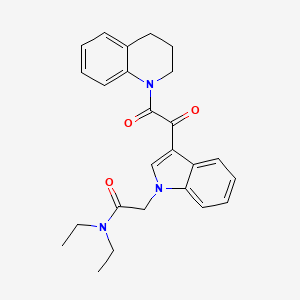 molecular formula C25H27N3O3 B2789086 2-[3-[2-(3,4-dihydro-2H-quinolin-1-yl)-2-oxoacetyl]indol-1-yl]-N,N-diethylacetamide CAS No. 894002-67-6