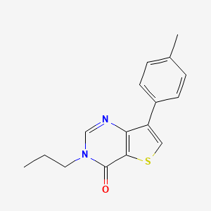 molecular formula C16H16N2OS B2789091 7-(4-methylphenyl)-3-propylthieno[3,2-d]pyrimidin-4(3H)-one CAS No. 1207014-01-4