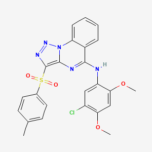 molecular formula C24H20ClN5O4S B2789095 N-(5-chloro-2,4-dimethoxyphenyl)-3-[(4-methylphenyl)sulfonyl][1,2,3]triazolo[1,5-a]quinazolin-5-amine CAS No. 893272-55-4