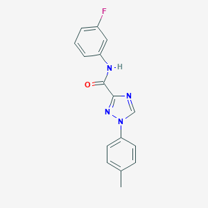 molecular formula C16H13FN4O B278910 N-(3-fluorophenyl)-1-(4-methylphenyl)-1H-1,2,4-triazole-3-carboxamide 