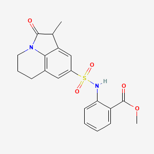 methyl 2-(1-methyl-2-oxo-2,4,5,6-tetrahydro-1H-pyrrolo[3,2,1-ij]quinoline-8-sulfonamido)benzoate