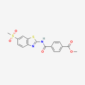 Methyl 4-((6-(methylsulfonyl)benzo[d]thiazol-2-yl)carbamoyl)benzoate