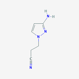 molecular formula C6H8N4 B2789117 3-(3-Amino-1H-pyrazol-1-yl)propanenitrile CAS No. 58876-75-8