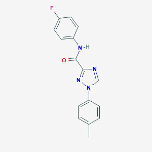 molecular formula C16H13FN4O B278912 N-(4-fluorophenyl)-1-(4-methylphenyl)-1H-1,2,4-triazole-3-carboxamide 