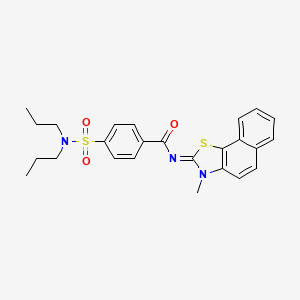 molecular formula C25H27N3O3S2 B2789121 4-(dipropylsulfamoyl)-N-(3-methylbenzo[g][1,3]benzothiazol-2-ylidene)benzamide CAS No. 441290-84-2