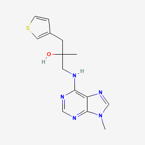 2-Methyl-1-[(9-methylpurin-6-yl)amino]-3-thiophen-3-ylpropan-2-ol