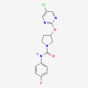 3-((5-chloropyrimidin-2-yl)oxy)-N-(4-fluorophenyl)pyrrolidine-1-carboxamide