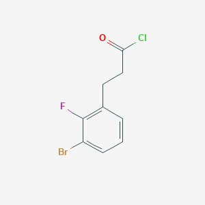 molecular formula C9H7BrClFO B2789137 3-(3-Bromo-2-fluorophenyl)propanoyl chloride CAS No. 1508014-08-1