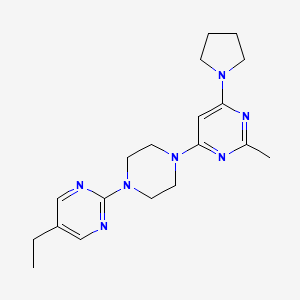 molecular formula C19H27N7 B2789141 4-[4-(5-Ethylpyrimidin-2-yl)piperazin-1-yl]-2-methyl-6-pyrrolidin-1-ylpyrimidine CAS No. 2415625-20-4