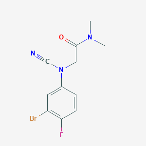 molecular formula C11H11BrFN3O B2789151 2-(3-Bromo-N-cyano-4-fluoroanilino)-N,N-dimethylacetamide CAS No. 1436273-07-2