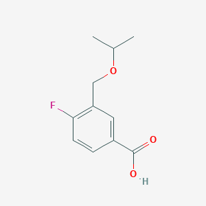 molecular formula C11H13FO3 B2789154 4-Fluoro-3-[(propan-2-yloxy)methyl]benzoic acid CAS No. 1310270-71-3